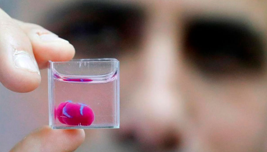 Científicos israelíes crean un corazón que palpita desde una impresora 3D